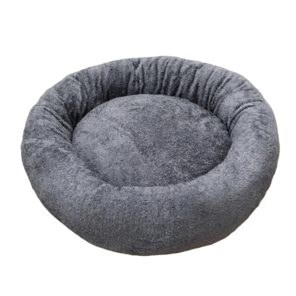 Plush Donut Dog Bed - Cozy Orthopedic Sleep Solution for Medium Small Dogs Cats Indoor Outdoor Pet Bed
