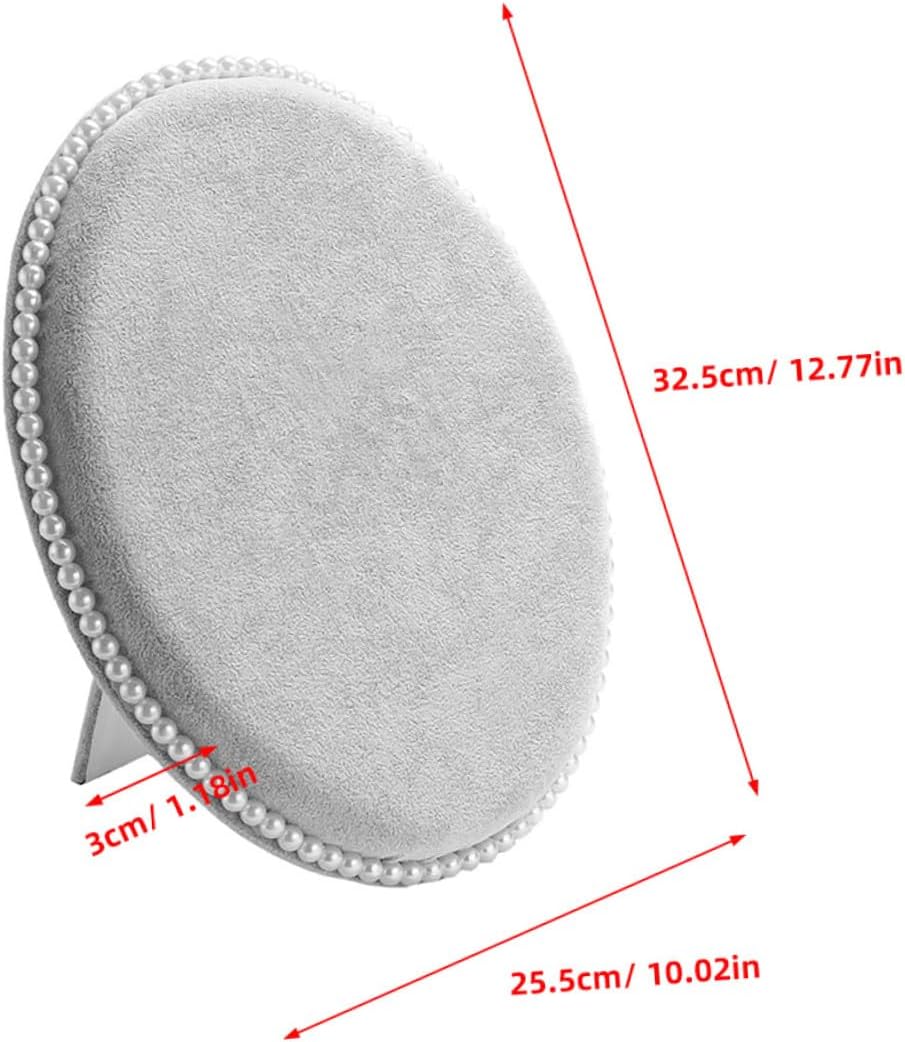 Earring Display Rack and Ear Studs Organizer Large Oval Wall-mounted Jewelry Holder with Ice Gray Velvet Panel for Home Accessory Storage