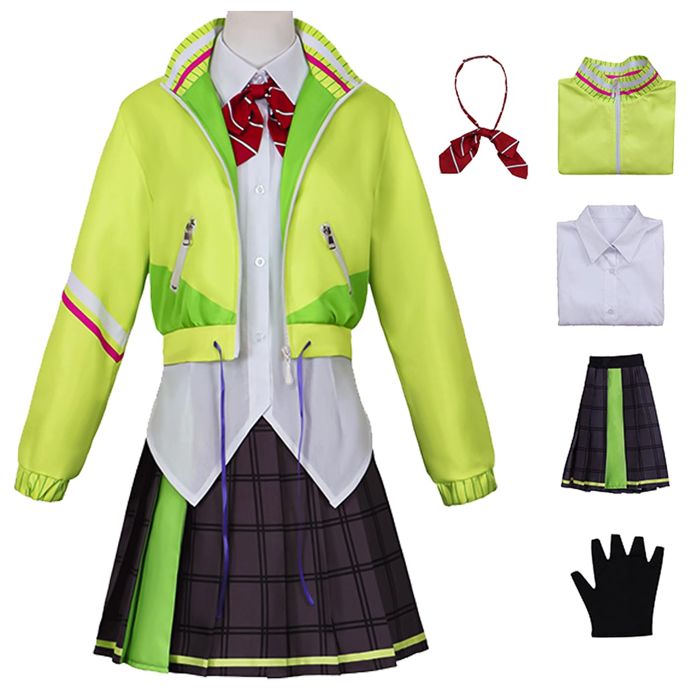 Project Sekai Cosplay Costume Hoshino Ichika/Tenma Saki/Mochizuki Honami/Hinomori Shiho Cosplay JK Uniforme Natale Halloween Carnevale Party Stage Performance Anime Costume Adulti
