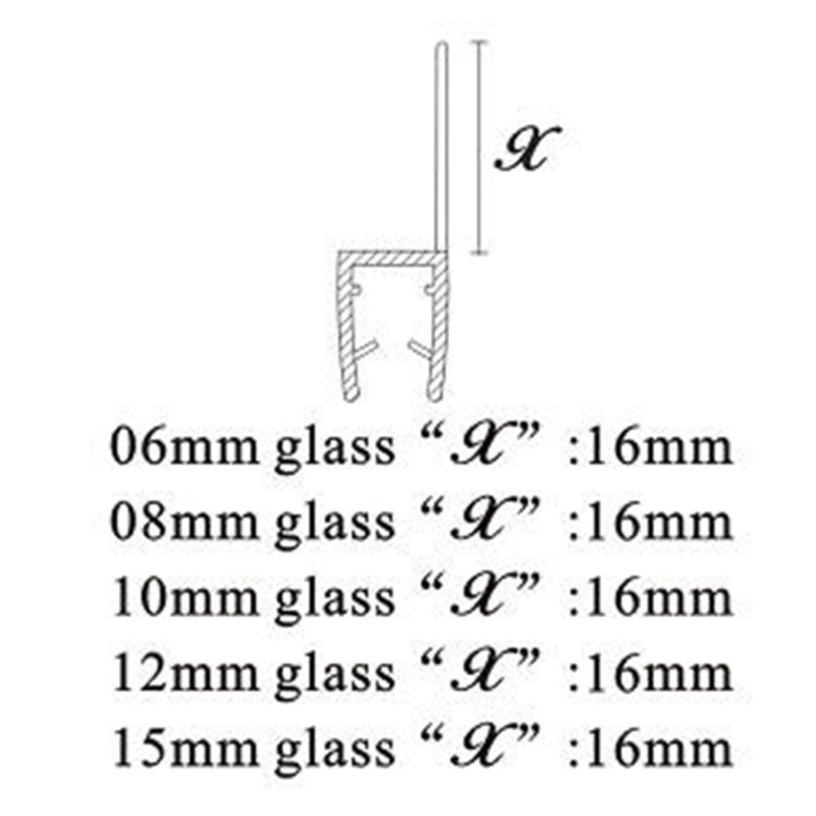 Shower Door Seal Replacement – 50cm Rubber Water Deflector Strip For Glass Doors, Bottom Seal For Wet/Dry Bathroom Separation, Pack Of 2 (Fits 6mm Glass)
