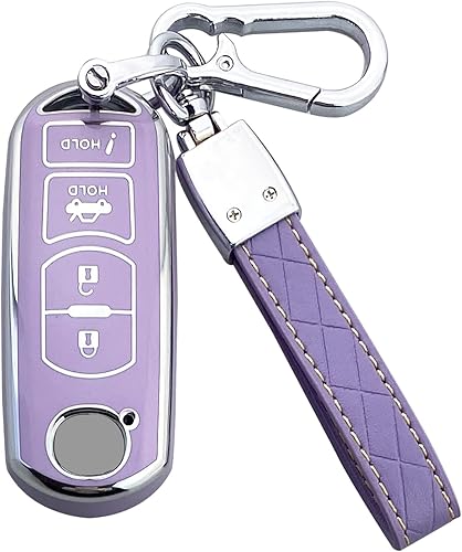 Miniatura 8 de Key Fob Cover Case Compatible with Mazda 368 Miata MX-5 CX-3 CX-5 CX-7 CX-9 RX-8 Atenza Accessories Shell