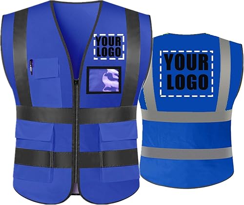 Miniatura 6 de Chaleco de seguridad reflectante de alta visibilidad, personaliza tu texto en el chaleco de ropa de trabajo