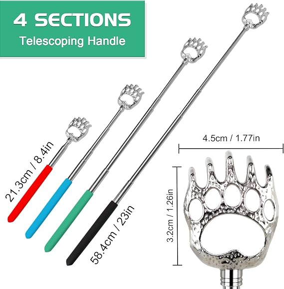 HOFASON 6 Pack Back Scratcher Fathers Day Dad Gifts, White Elephant Gifts for Adults, Stocking Stuffers for Men Women Teens, Prizes for Adults (Muti)