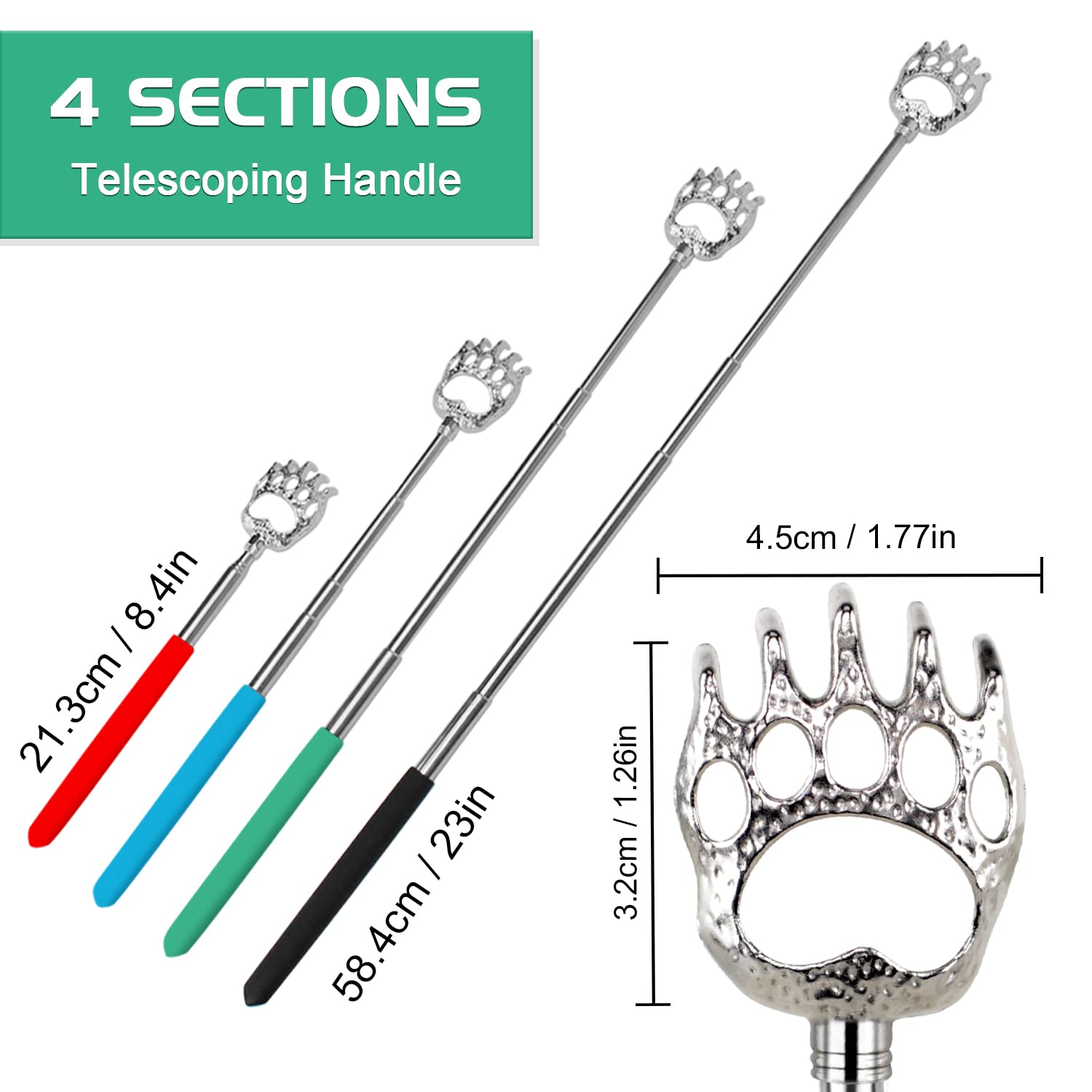 HOFASON 6 Pack Back Scratcher Fathers Day Dad Gifts, White Elephant Gifts for Adults, Stocking Stuffers for Men Women Teens, Prizes for Adults (Muti)
