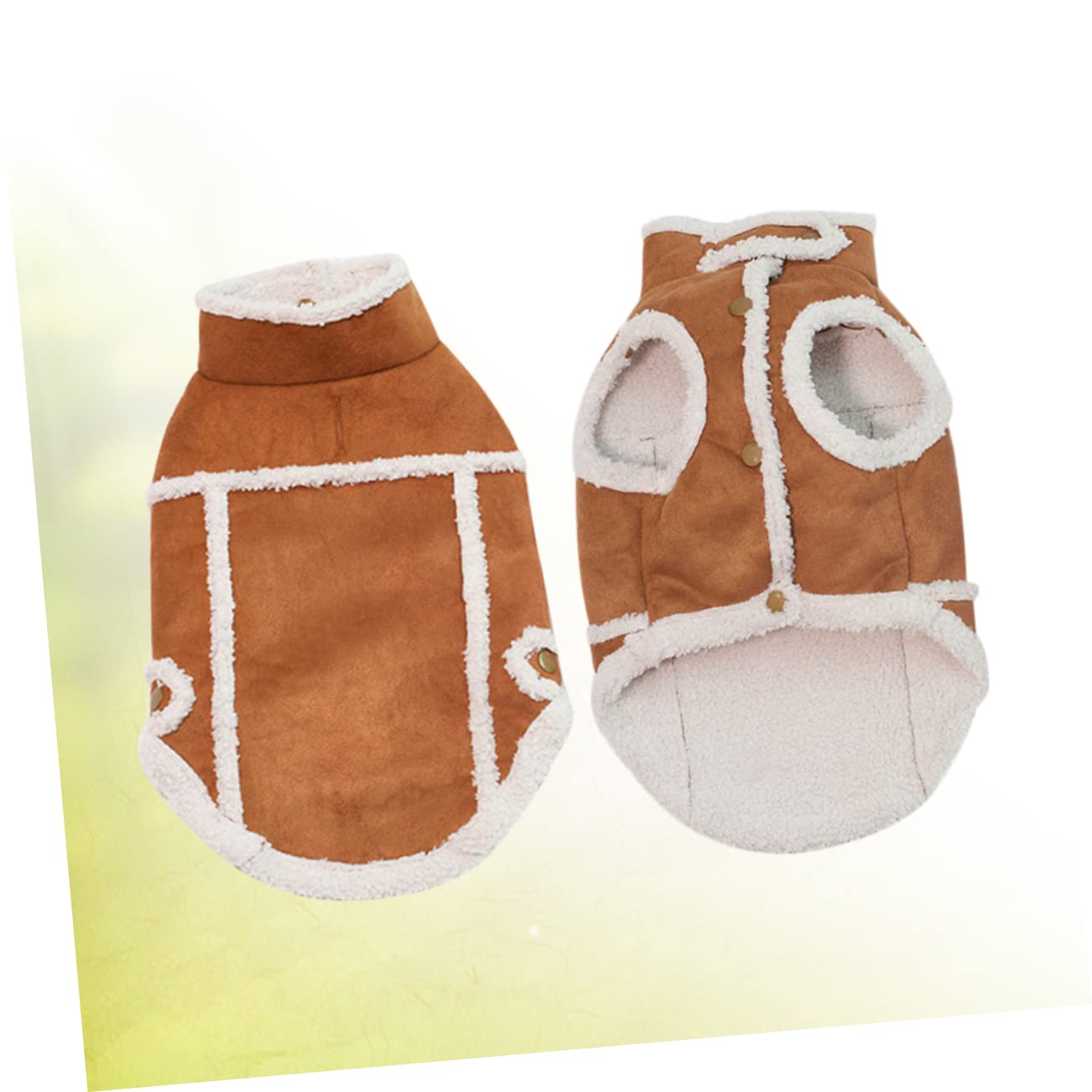 INOOMP 3piezas Abrigo De Perro De Estilo Inglés Suede para Mascotas Ropa De Invierno para Cachorros Marrón Talla