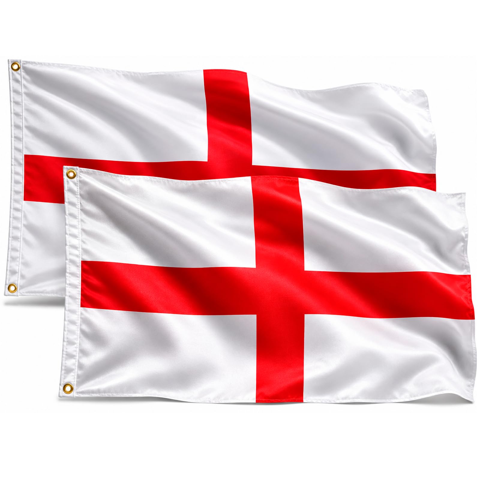 2x England Flags 5ft X 3ft – St Georges Flag For Sports & Events