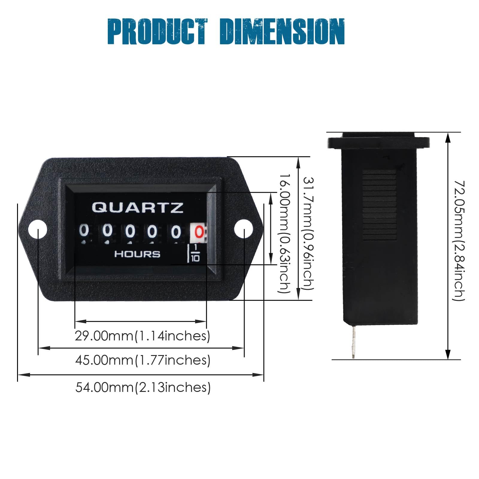 Contaore digitale Runleader, record di ore di esercizio totali per generatore di inverter per tosaerba ZTR Compressore d'aria Macchina lavasciuga per auto da club Attrezzatura (AC110V-250V)