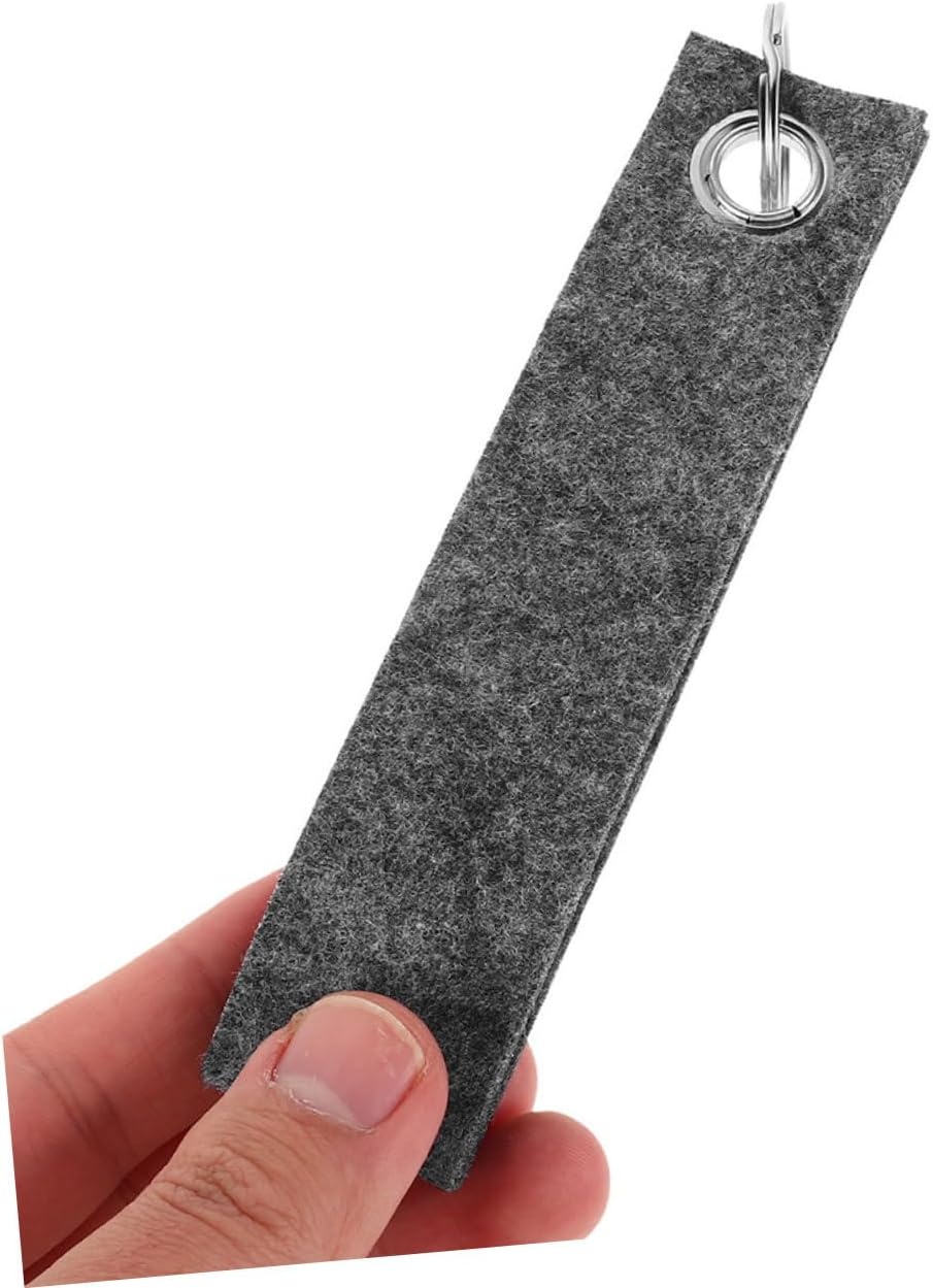 STOBOK 100pcs Minimalist Felt Keychain Blanks DIY Keyring Tags Handmade Craft Keychains for Decor and Charm Projects