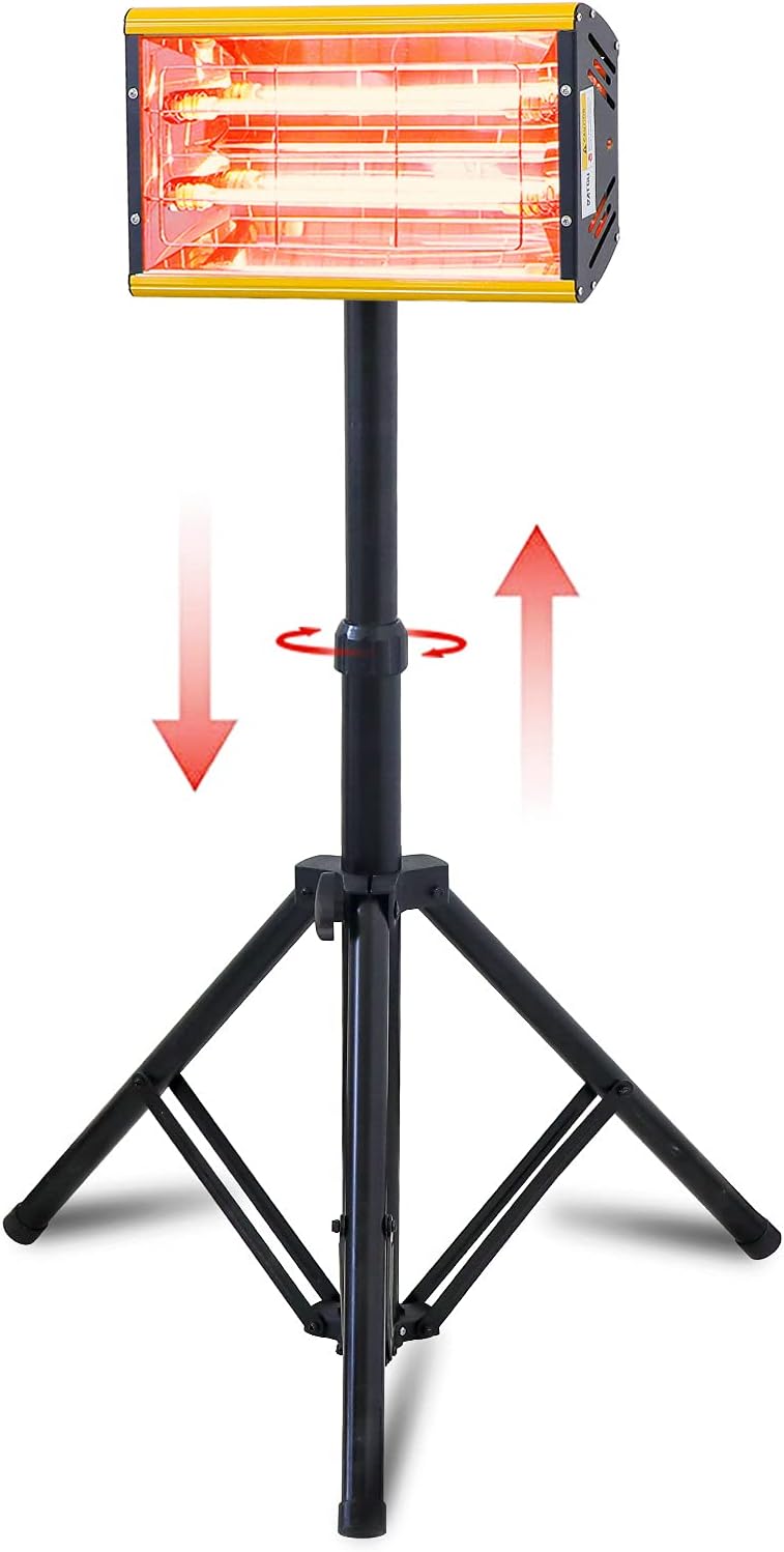 Infrared Paint Baking Lamp 2000w Shortwave Infrared Paint Drying Lamp Paint Curing Dryer (110V With Bracket)