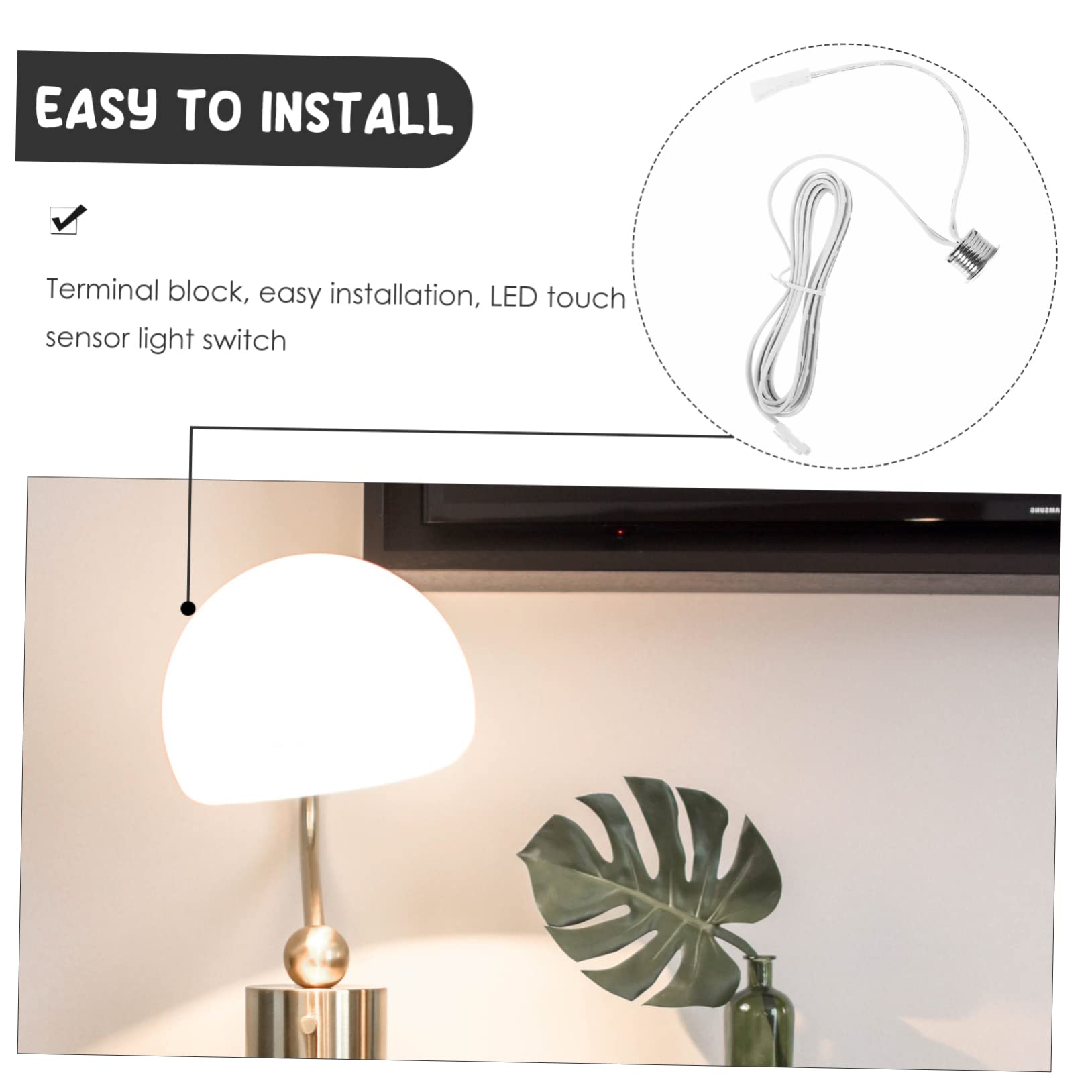 VILLCASE 5 Piezas Regulador De Intensidad Táctil Sensor De Toque Interruptor De Control Para Tira De Luz Módulo De Control De La Lámpara Táctil Controlador De Tira De Luz Led Cobre
