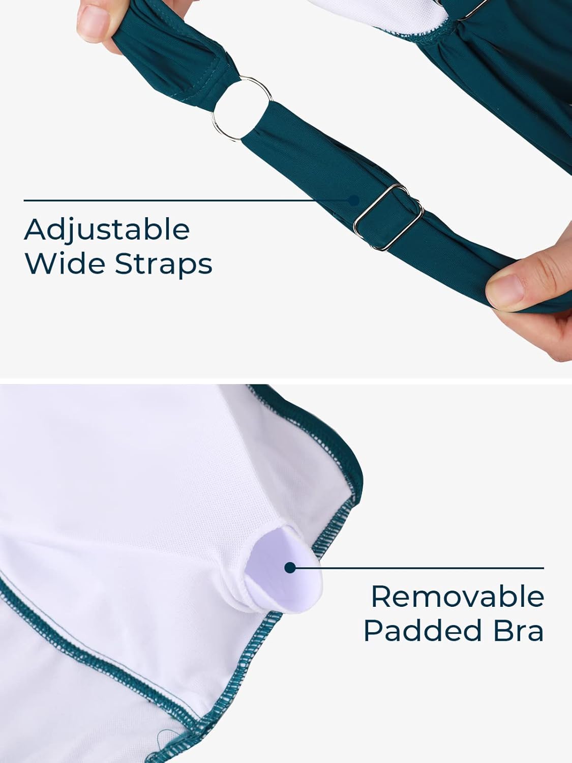 MiYang Women Plus Size Two Piece Swimsuits Flowy Tankini Swim Dress Bathing Suit with Shorts - Image 4