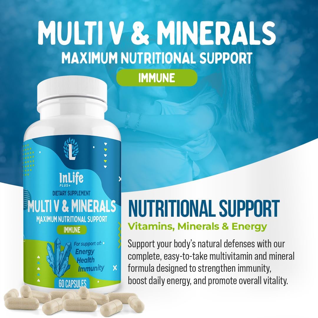 Multivitamin with 25 Vitamins & Minerals (90 Tablets) | Immune, Energy & Cognitive Support | Daily Vitamins for Woman and Men | Antioxidants, Zinc, B-Complex, Calcium, D3 (1) - Image 2