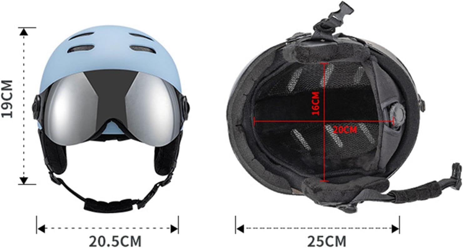 Ｙｏｔｉｊａｙ スノーボードヘルメット スキーゴーグル付き スノーヘルメット 調節可能な頭囲 レンズタイプ 快適なファッション スキ