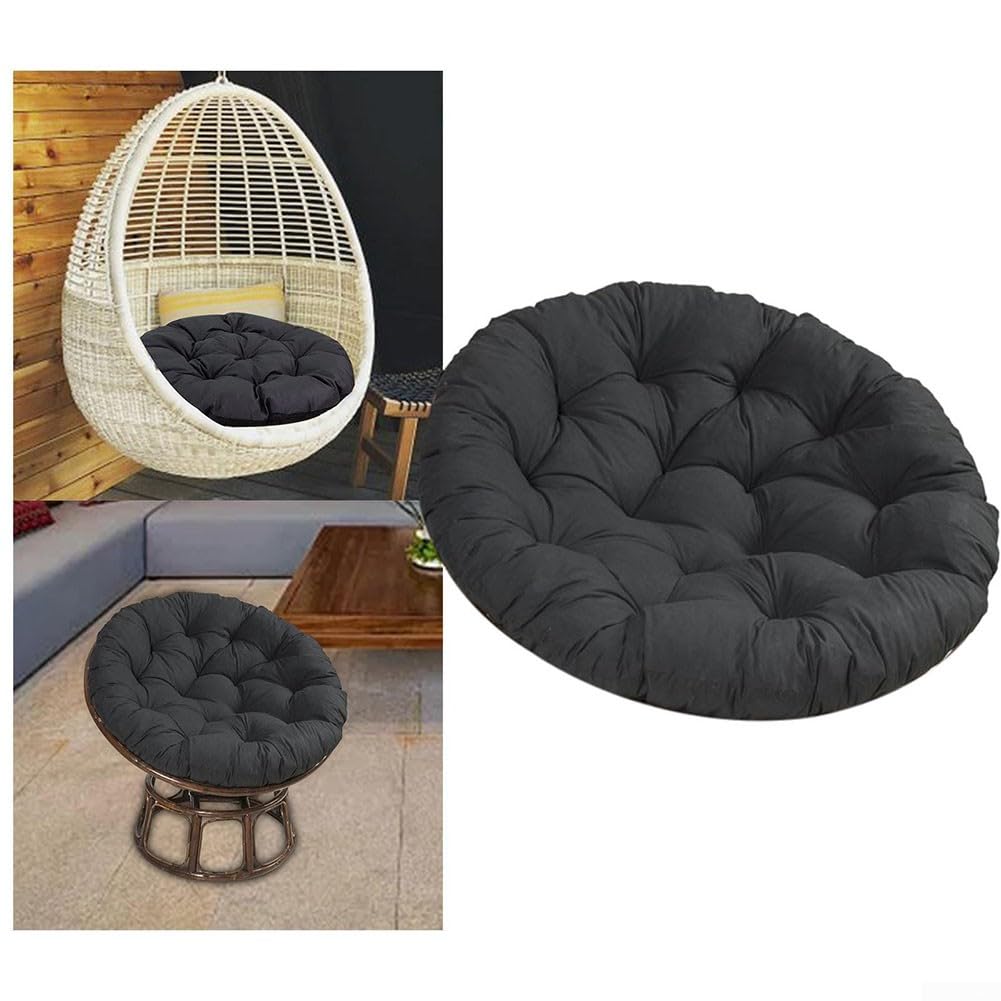 HpLive 50x50cm Kissen Sitzauflage Schwingsessel Rundes Dicke Stuhlkissen Bequem Weich Sitzkissen Hängesessel, Terrassensitzkissen Stuhlkissen(Weiß)