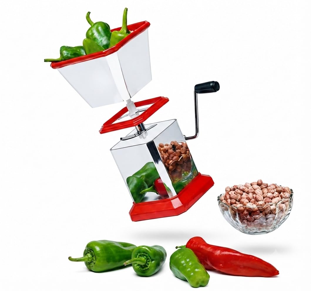 Red Manual Food Chopper - Fast & Easy Prep -2