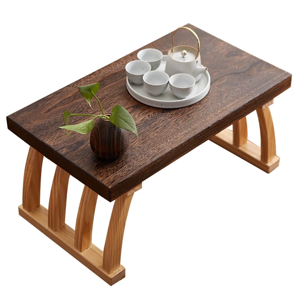 Table basse marron style rétro japonais pour créer une ambiance chaleureuse et zen