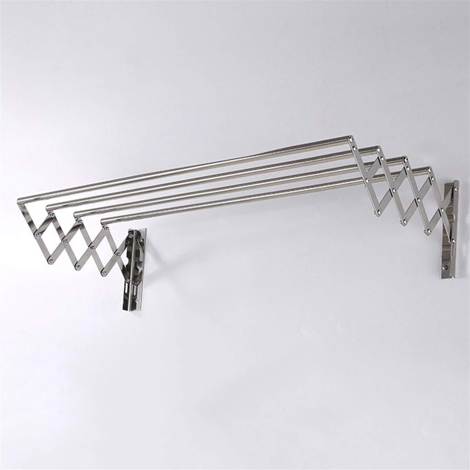 Toallero de acero inoxidable montado en la pared y estante de secado de ropa de lavandería, retráctil y plegable, para interiores y exteriores, duradero y grueso, 120 cm Chasing the Dawn