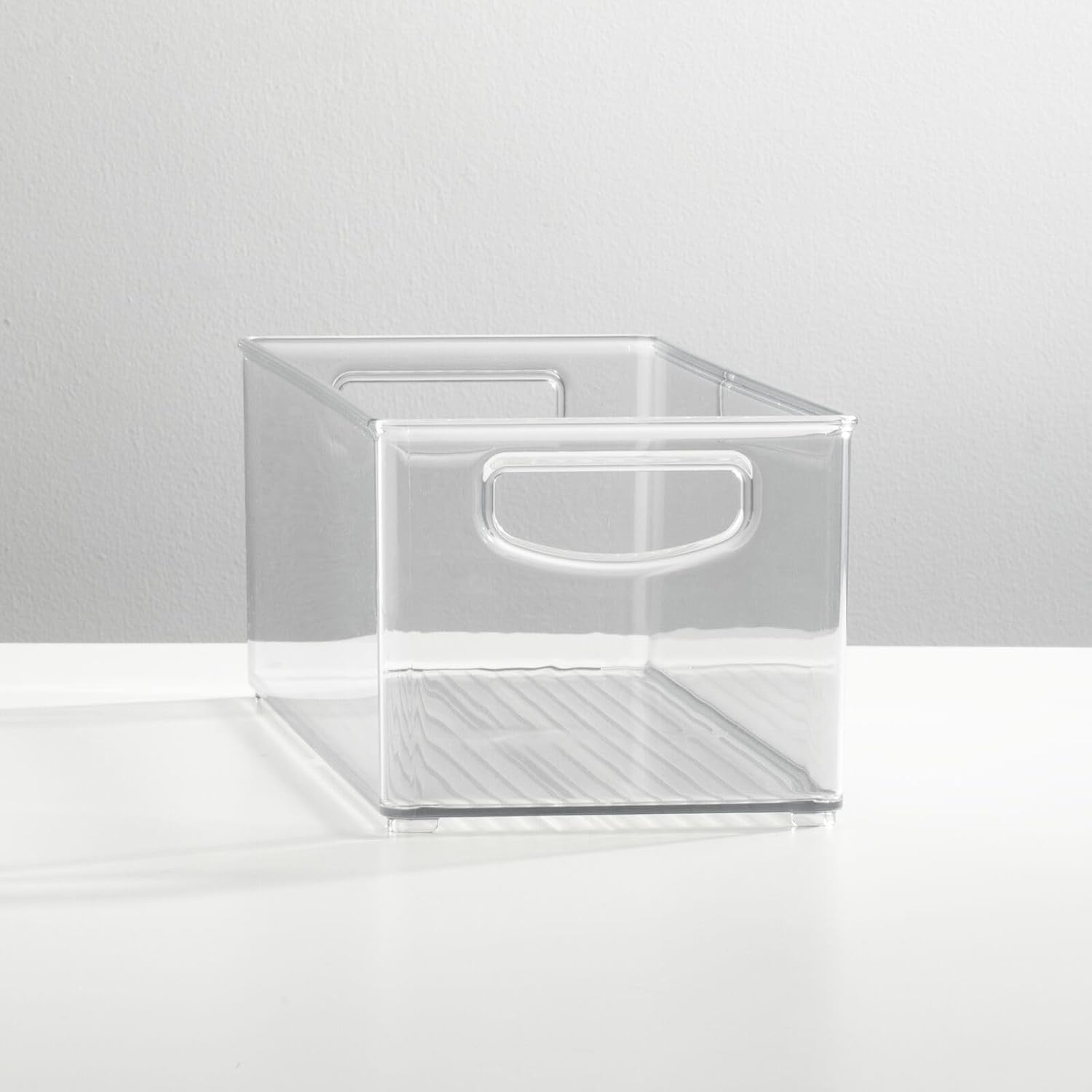 mDesign Household Storage Bin for DVDs, PS4 and Xbox Video Games - Pack of 2, Large, Clear