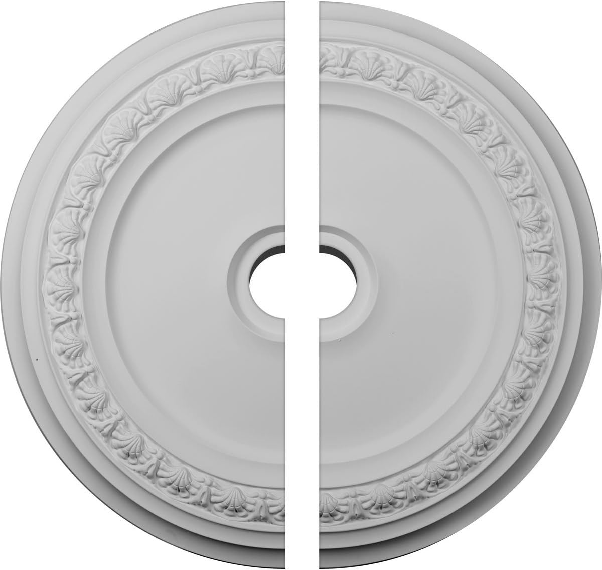 Ekena Millwork CM31CA2-04000 31 1/8"OD x 4"ID x 1 1/2"P Carlsbad Ceiling Medallion, Fits Canopies up to 5-1/2", 2 Piece