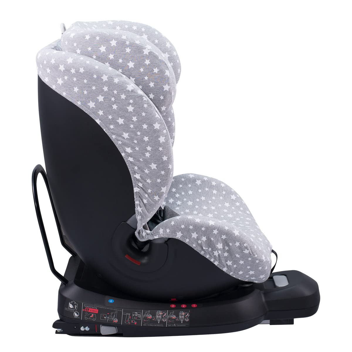 JYOKO Kids Fodera per seggiolino Auto Compatibile con Be Cool Jupiter (White Star)