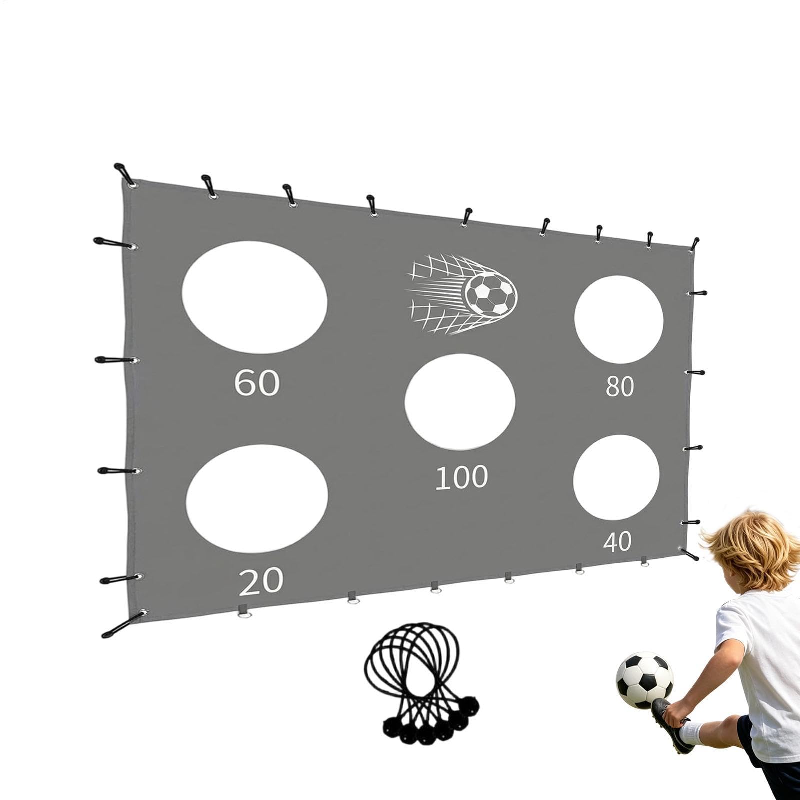 Fußballziel Schießnetz | Tragbar und zum Aufstellen und Falten - Fußball Präzision Zieltuch,Geeignet für den Einsatz im Hinterhof Schule Sommercamp Spielplatz für Erwachsene Jugend Anfänger