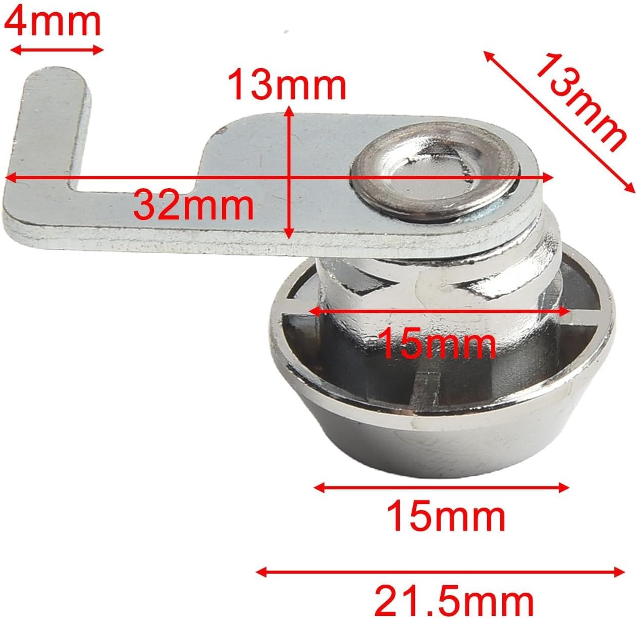 Cam Lock with Quick Clip Security Cabinet Lock 32mm Metal Drawer Lock with 2 Keys for Cash Box Mailbox Locker Flight Case Tool Storage Cabinet Display Case ATM