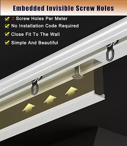 Miniatura 5 de 1, 2, 3, 4, 5, 6, 7, 8, 9, 10, 11, 12 M, sistema de rieles de cortina de techo recto, privacidad para ventana de hospital, RV, aula, vestidor,