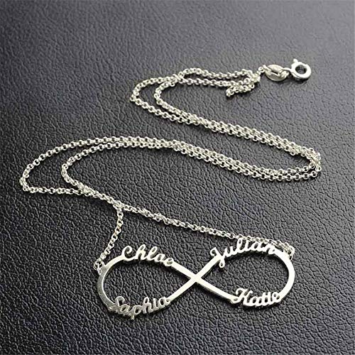 Getname Necklace Personalized Infinity Family Name Pendant with 4 names Eternal Infinity Name Necklace3