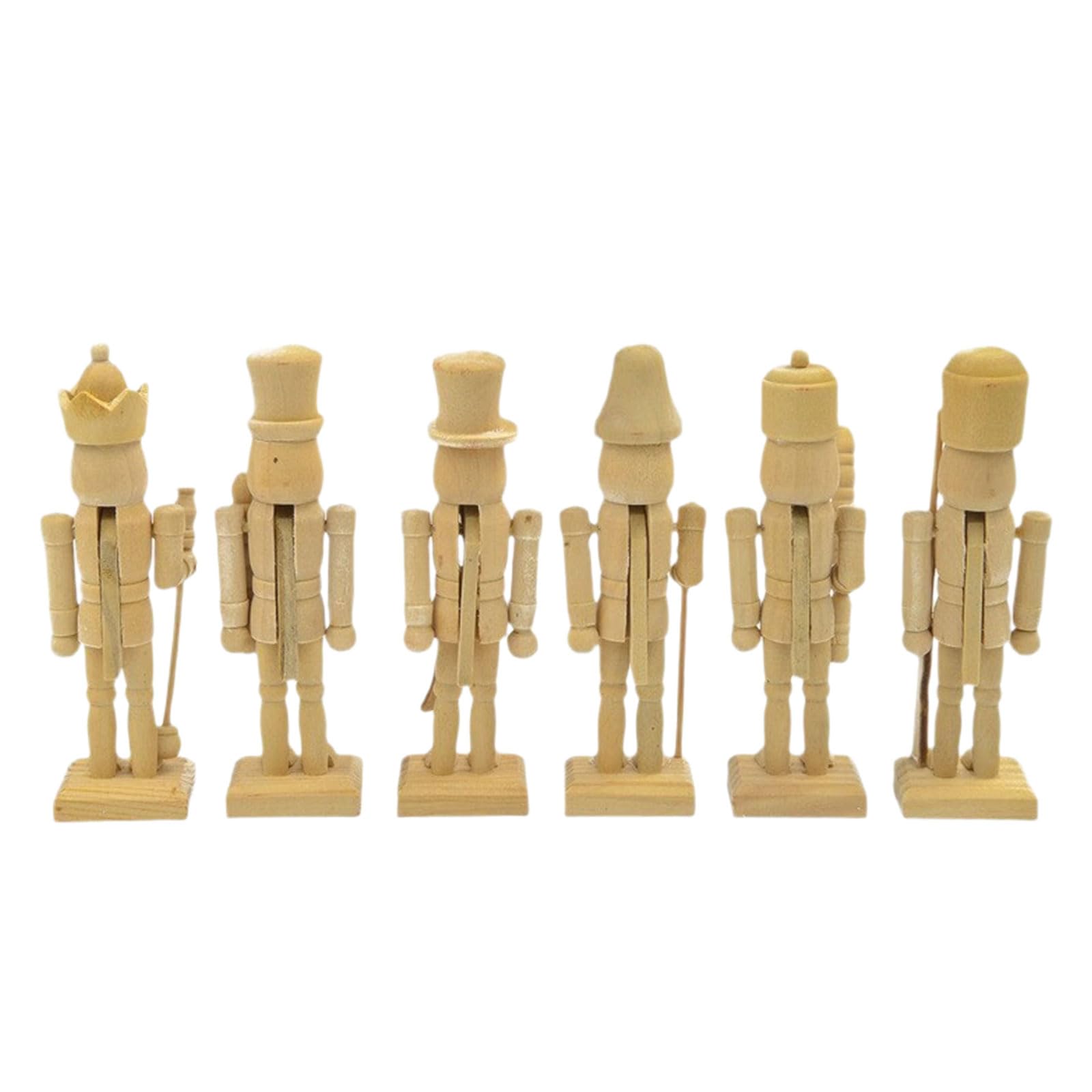 6 Casse-noix en bois 12 cm à peindre pour loisirs créatifs