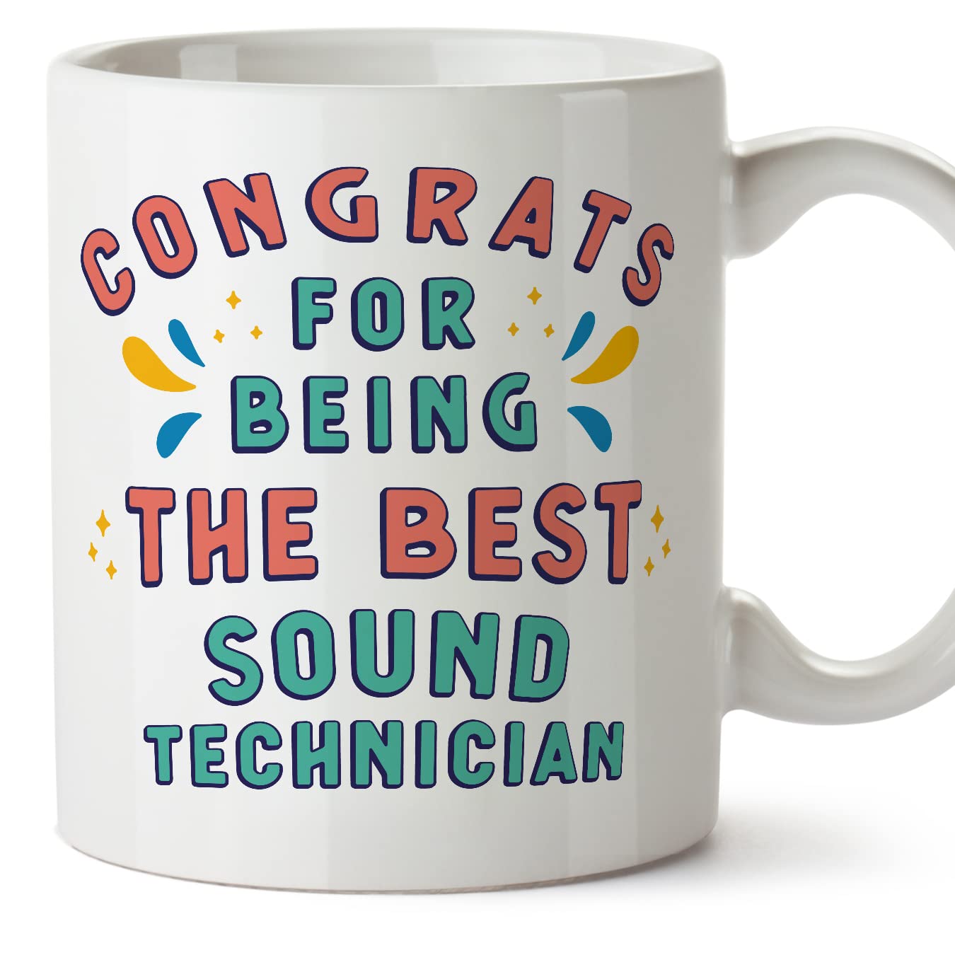 MUGFFINS Sound Technician Mug - in English - Congrats for Being The Best - Funny Gift for Colleagues - Ceramic 11oz Mug