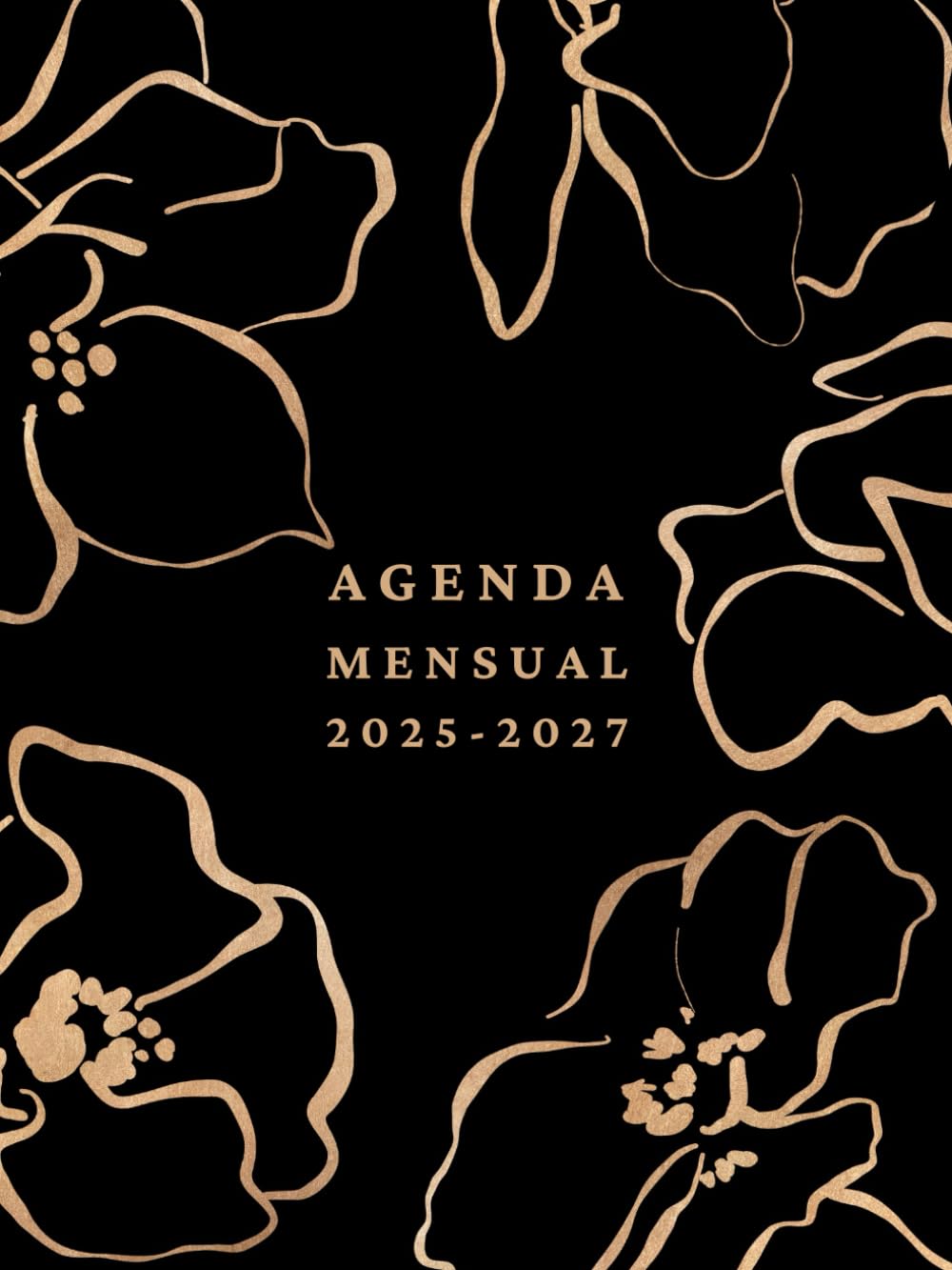 Agenda Mensual 2025-2027: Calendario y Planificador Mensual de 3 Años, para Enero de 2025 a Diciembre de 2027, 36 Meses Diario Organizador A4, 1 Mes Para 2 Páginas, Gran Formato