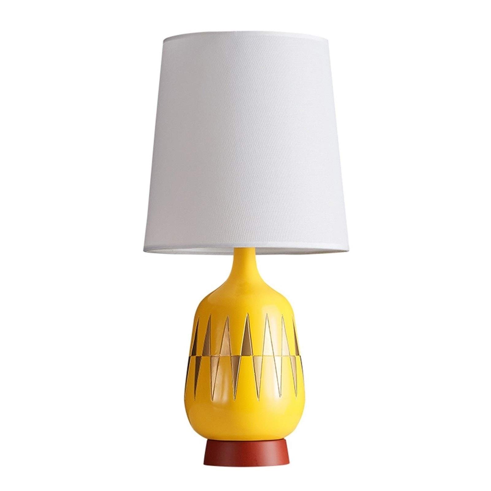 Reading Light, Beige Fabric Lampshade for Bedroom Nightstand, Living Room, Office 20.9" in Height