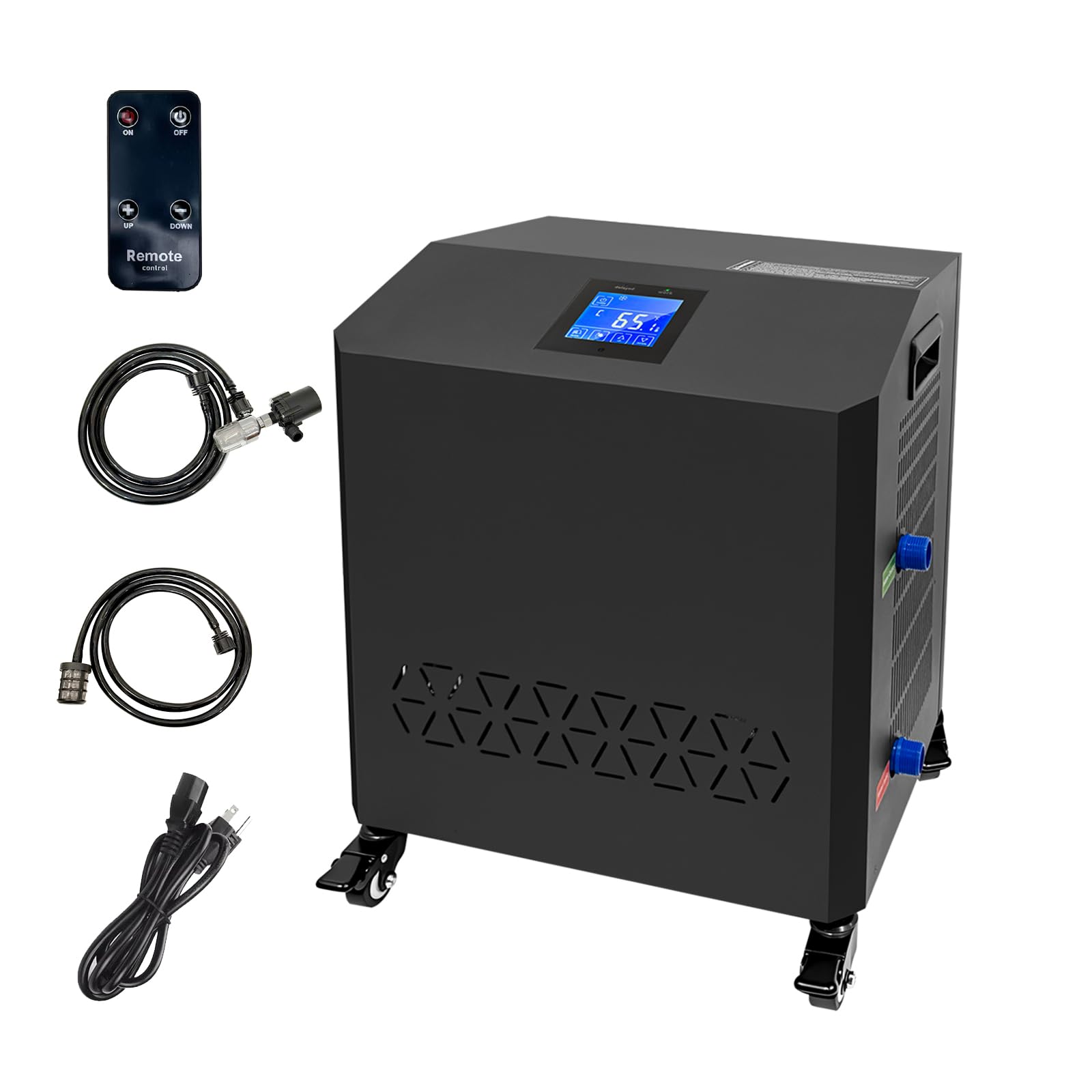 Aquarium Chiller,LED Display Fish Tank Chiller, 1 HP Active Aqua Chiller for Axolotl, Water Chiller with Pump, Nozzles and Hoops Ideal for Coral Reef Shrimp (264 Gallon)