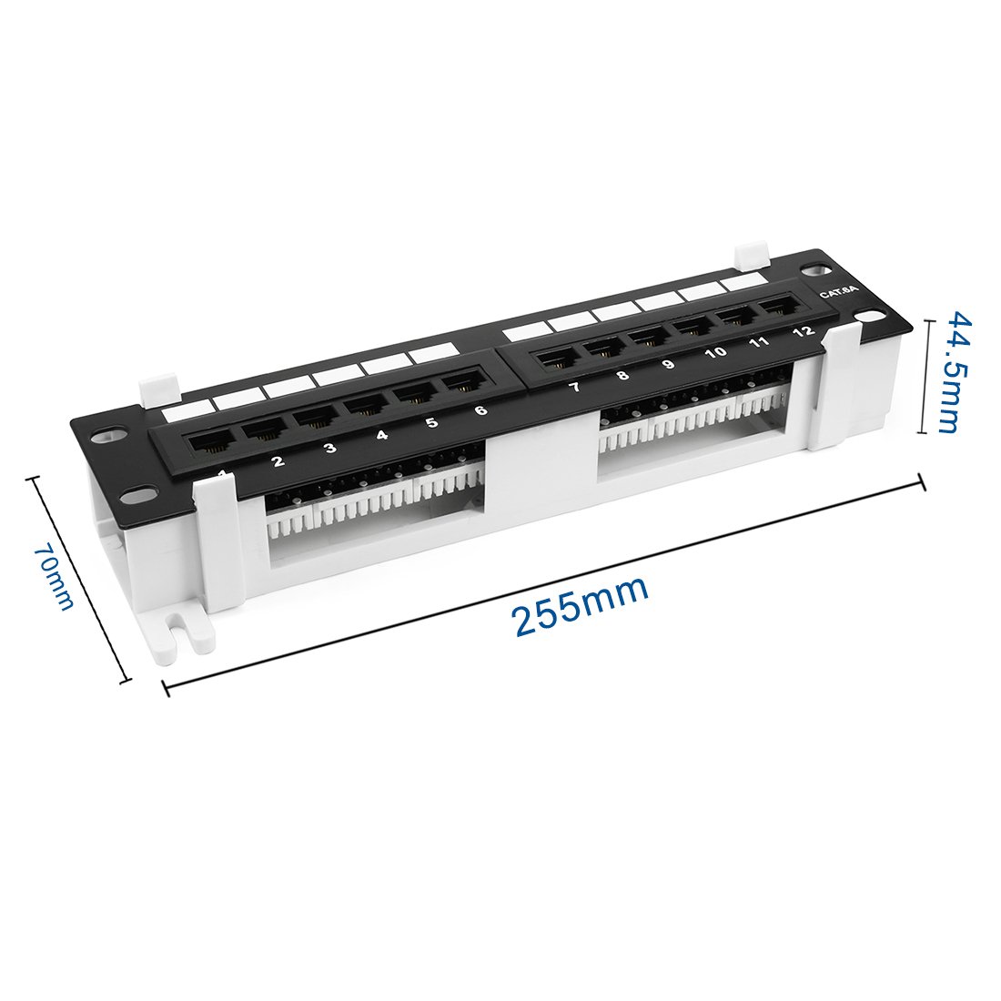 sourcing map 12-Hafen Kat.6 UTP-Unsheilded Patch Panel RJ45 Ethernet mit Wandhalterung