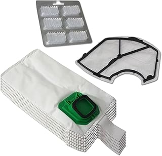 Kit 6 Sacchi/Sacchetti (Microfibra) + 6 Profumini + Filtro Motore per aspirapolvere Vorwerk Folletto Kobold VK 140, 150, VK140, VK150
