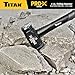 Titan Pro-X 63704 4lb Drilling Hammer, Dual-Face Sledge with Cross-Pattern Face for Concentrated Power & Flat Face for Stake Driving, Overstrike Protection, 15