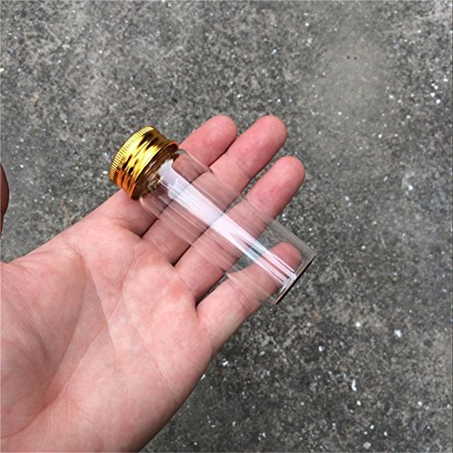 Bocaux en verre 40 ml haut de gamme et bouchons en aluminium doré pour compositions délicates