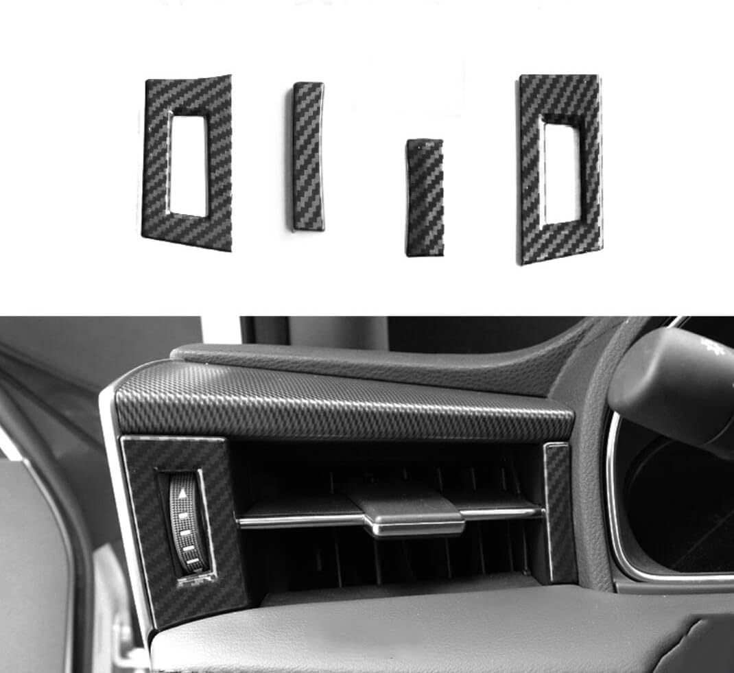 Carbon Fiber Style Car Interior Central Control Front Dashboard Panel Side Air Outlet Cover Trim for Toyota Avalon 2019-2020-2021-2022