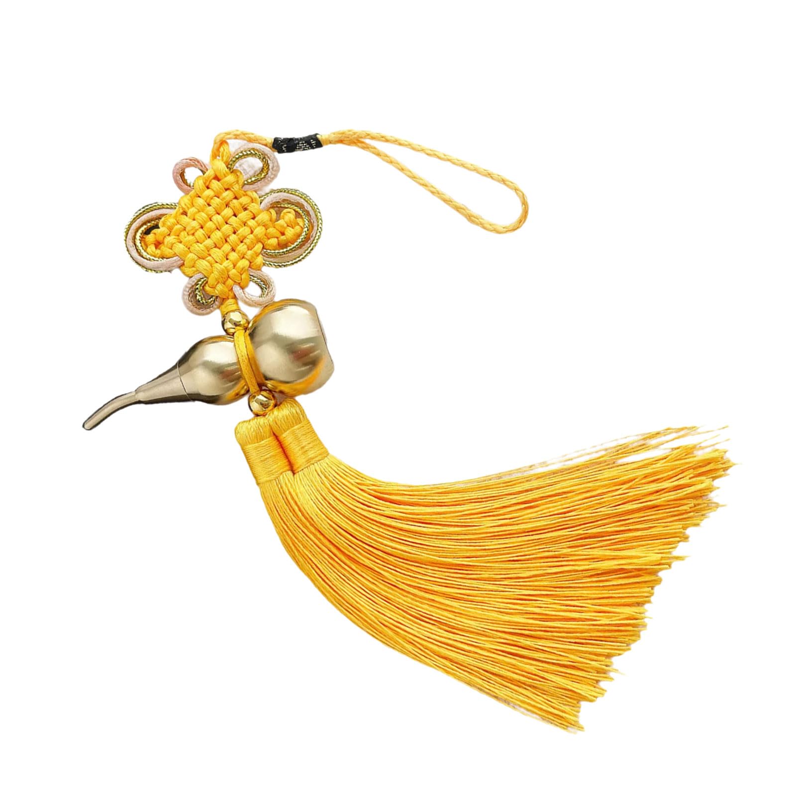Tsophreniq Classical Copper Gourd Pendant Chinese Fortunes Knot Tassels Spiritual Amulets Charm Home Car Fengshuis Hanging Decors Fengshuis Car Hanging Decors Spiritual Amulets Pendant