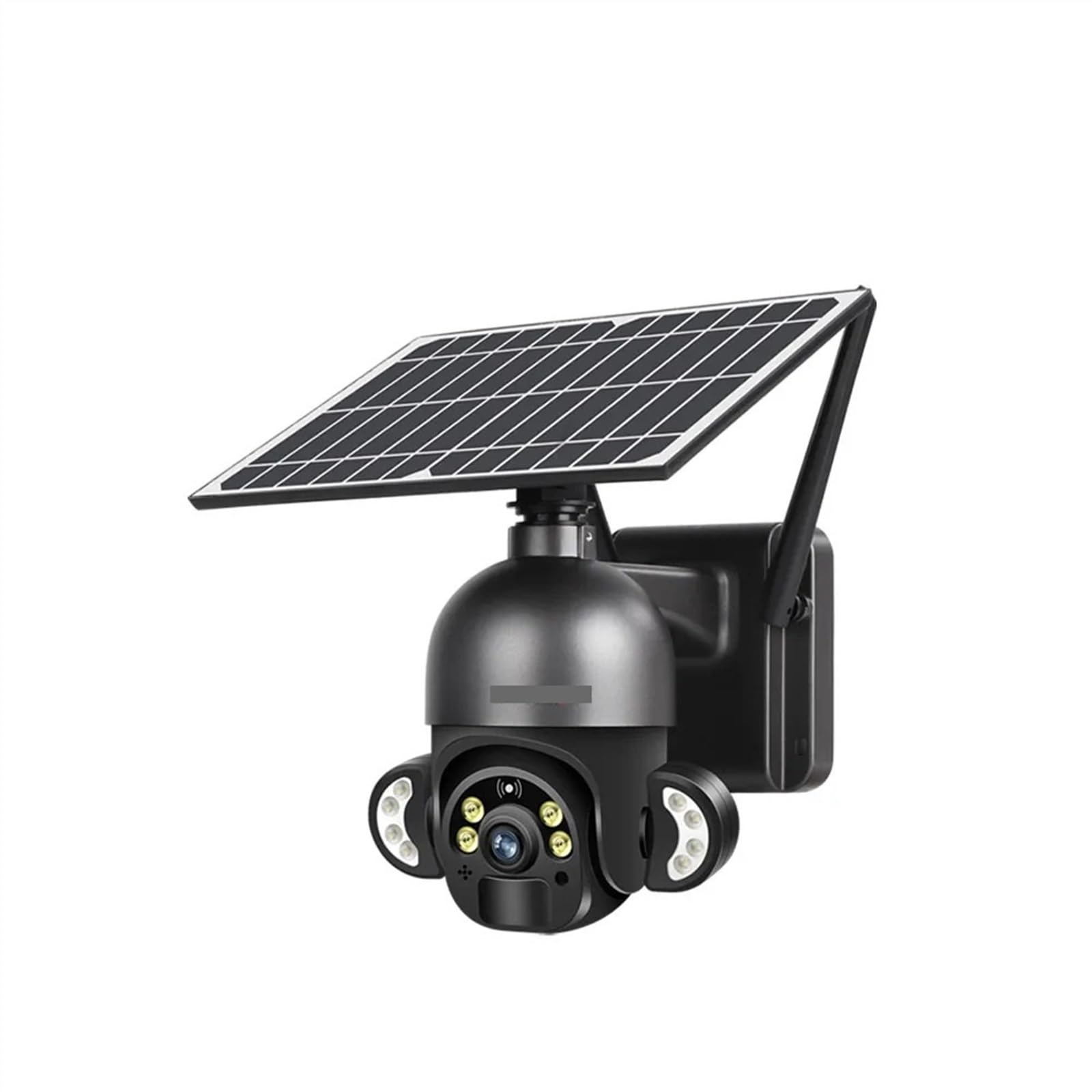 CVFRDD 4MP 4G Sim Card Camera 6W Solar Panel Wireless CCTV Video Surveillance Camera Outdoor Alarm Long Standby Battery(Black 4G No Card)
