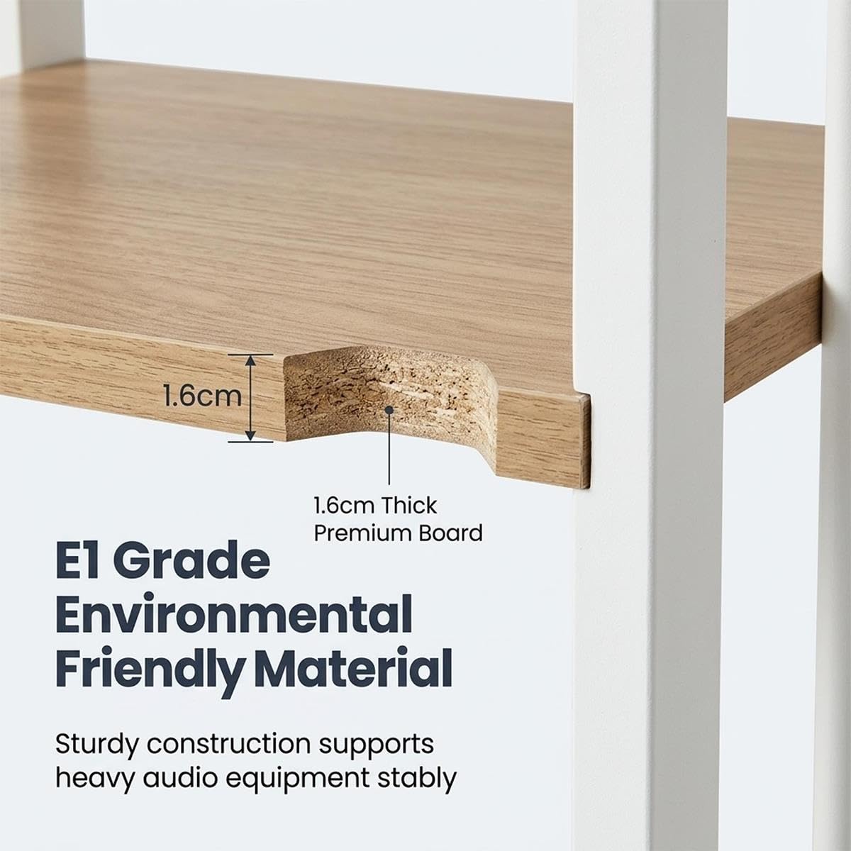 Rack estéreo Modular con estantes Regulables para Equipos Audio