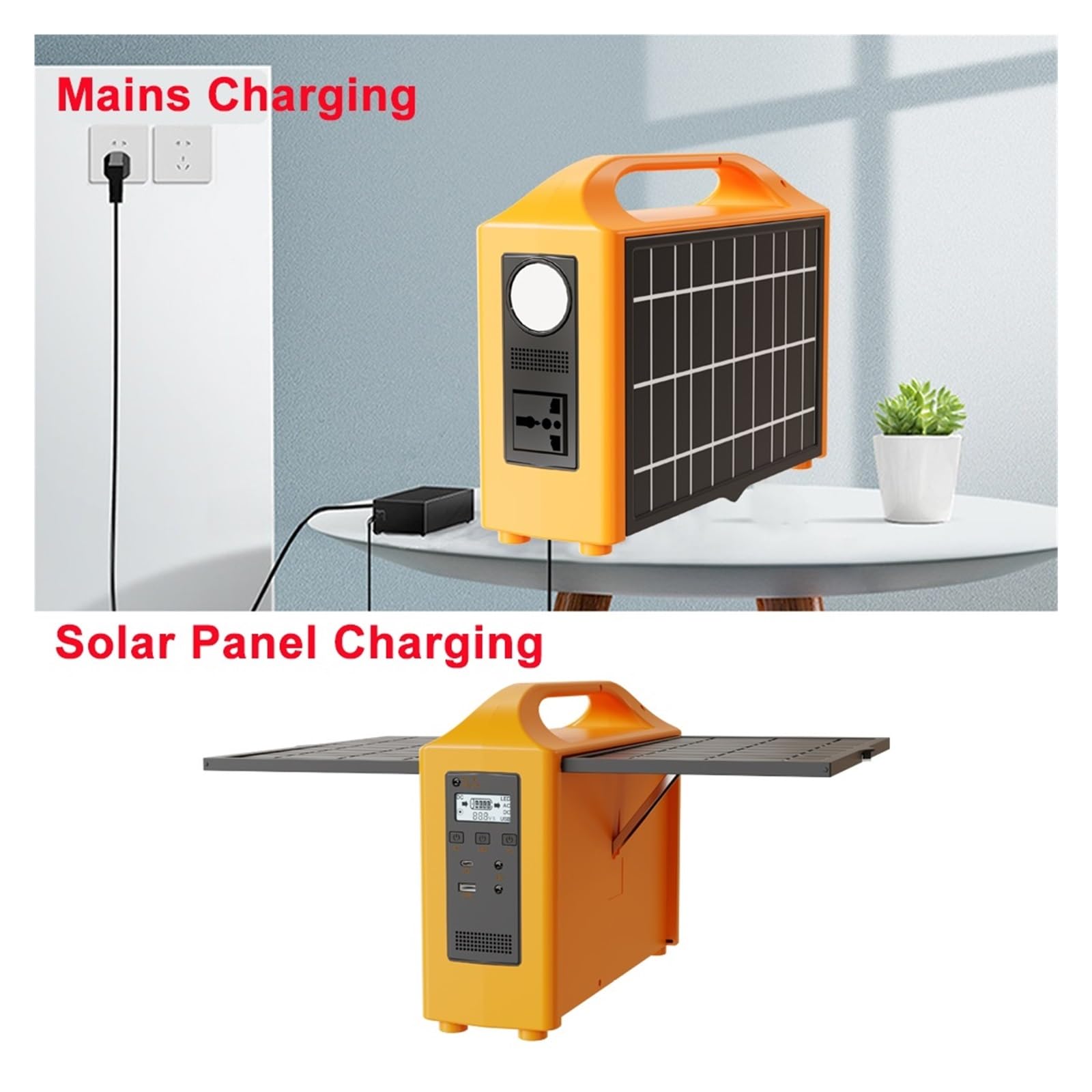 Central Eléctrica De 100W, Generador Solar, Planta Energía Portátil, Batería LiFePo4 Con Panel For Viajes Camping Suministro Constante