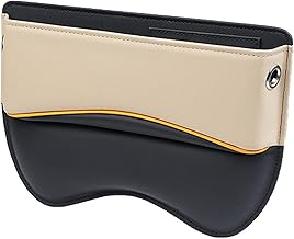 armazenamento para assento carro, enchimento couro PU para assento carro, Resistência ao desgaste 2 em 1 armazenamento com orifício para cabo carregamento Puchen