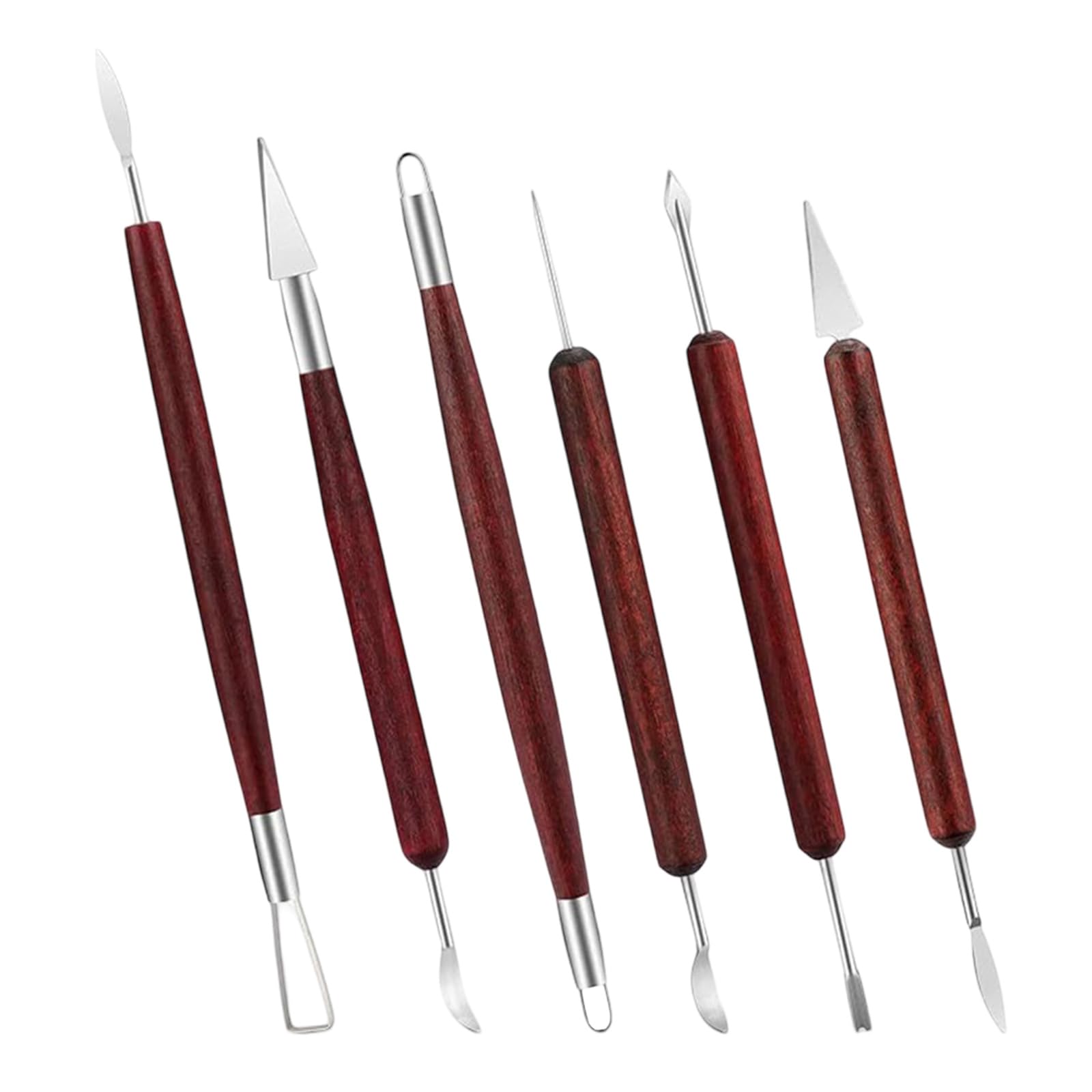 Clay Sculpting Modelling Tools, 6pcs Wax Carving Engraving Tools Pottery Air Dry Clay Tool Sculpting Set for Art Crafts DIY Pottery Sculpture