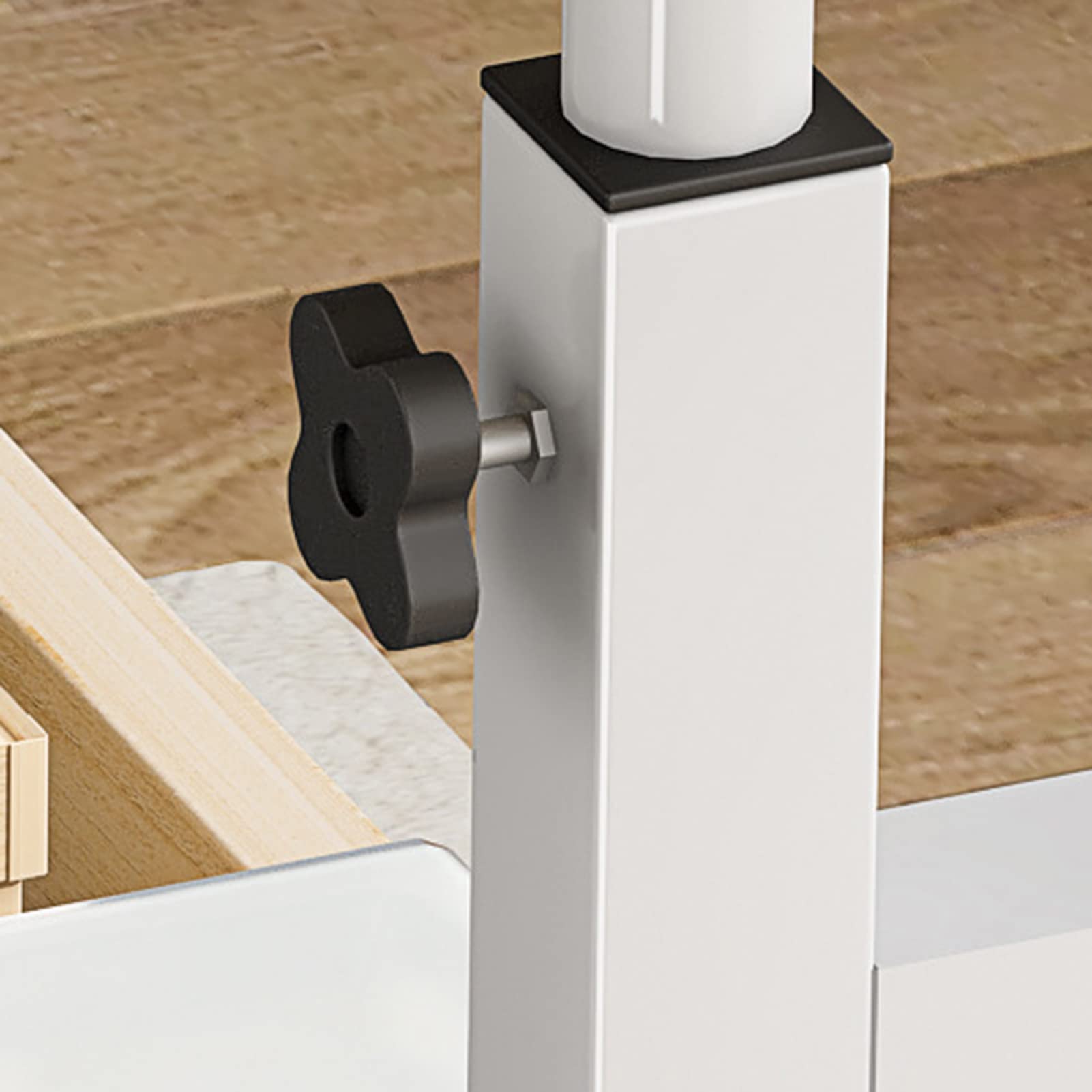 Height Adjustable Standing Desk Home Office Desks 32 Manual Stand Up Desk with Storage Shelves Small Mobile Rolling — view 8