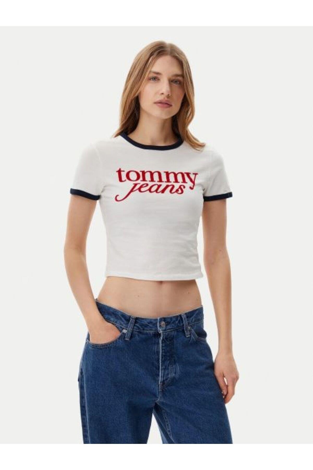 TJW SLIM SH SCRIPT RINGR TEE EXT Tişört Kadın