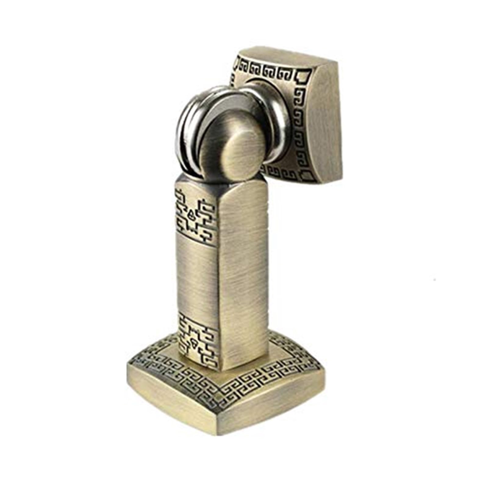 Luercher Bronze Door Stop Strong Magnetic Door Stops For Skirtings Doorstop Rubber Floor Jammer Antique Copper Thickened Door Stopper(Bronze)