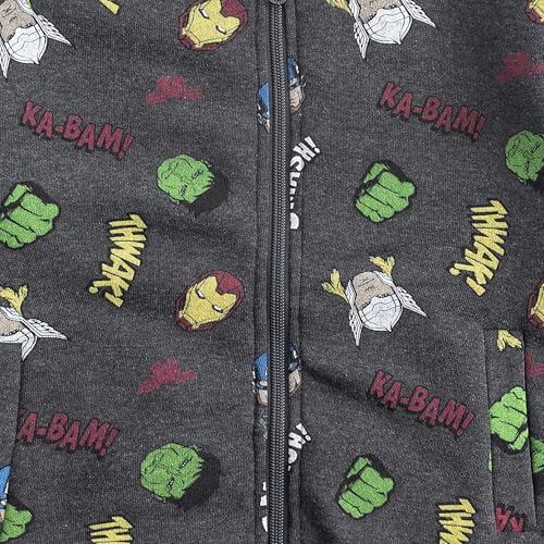 Marvel Avengers Iron Man, Hulk and Captain America Boys 2 Pack Hoodies for Toddler and Little Kids3