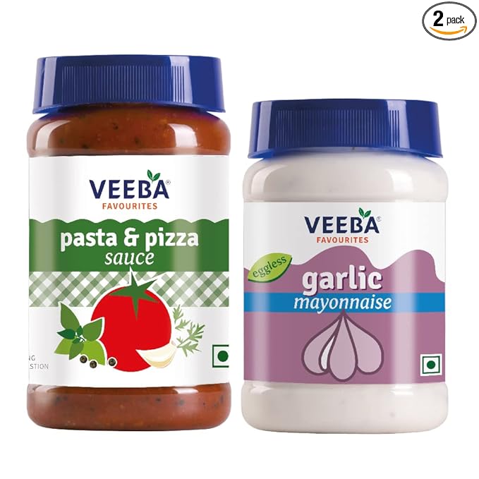 Pasta-Pizza Sauce,525g & Garlic Mayonnaise Pet Bottle,250g - Pack of 2