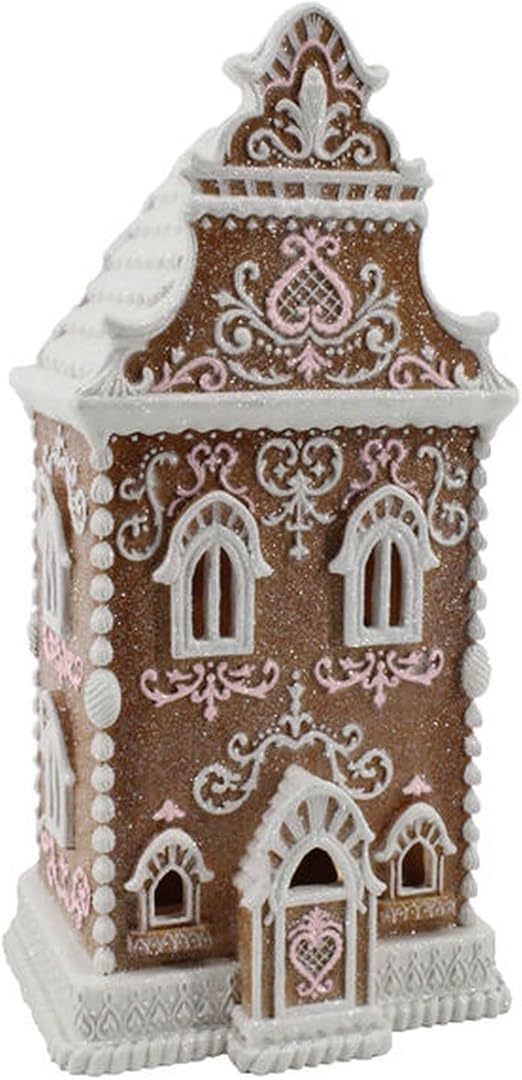 December Diamonds Gingerbread Sweet Shoppe House Figurine with LED - Christmas Decor
